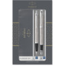 Набор из 2х ручек в подарочной коробке PARKER IM DUO STAINLESS STEEL CT;. Шариковая и перьевая ручка. 2183058